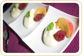 Mousse de melocotón (4 personas)
